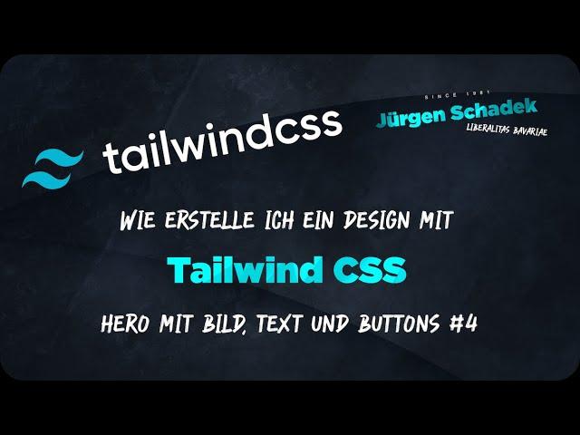 Tailwind CSS: Hero mit Bild, Überschriften, Text und Buttons - Design #4