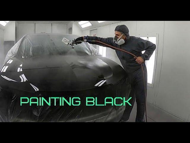 Car Painting: Painting Gloss Black on a Luxury Car