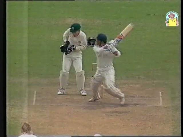 Extended highlights of Sachin Tendulkar's first Test century in Australia 3rd Test SCG January 1992