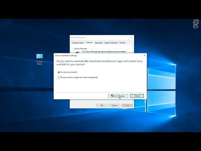 How to Change Device Installation Settings in Windows 10