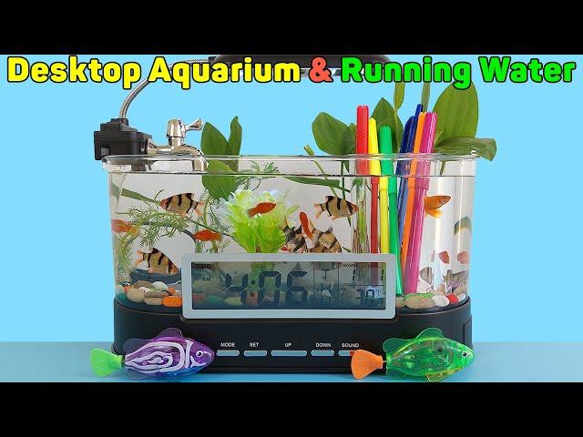 USB Desktop Aquarium With Running Water, And Artificial Plant Decorative Gravel | Unboxing