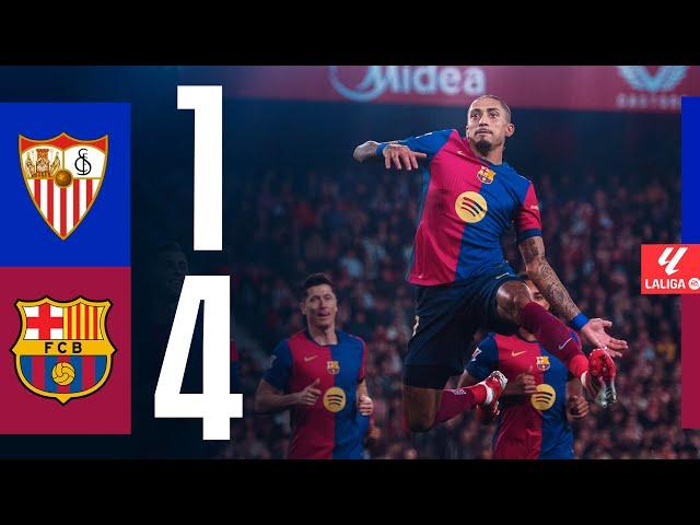 SEVILLA 1 vs 4 FC BARCELONA  | LALIGA 2024/25 MD23 (WITH COMMENTARY)