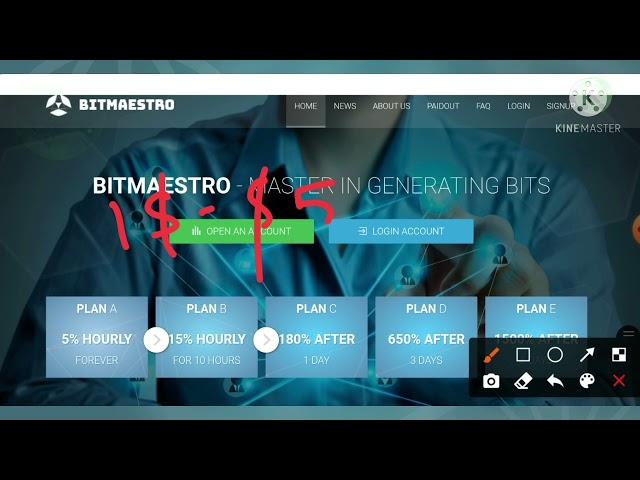 bitmaestro.cc: New 1$ dollar hyip investment site! Earn 15% hourly for 10 hrs. 0 day old #Hyipsdaily