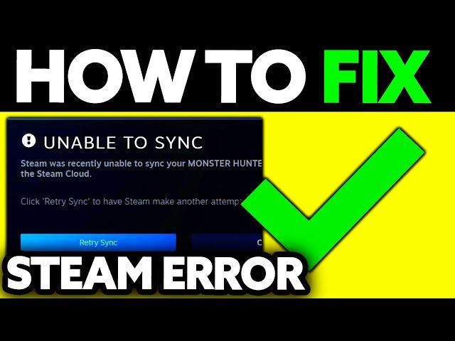 How To FIX Steam Cloud Sync Error 2024 - (UPDATED!)