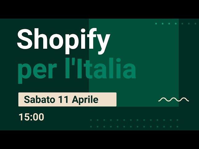 Shopify per l'Italia