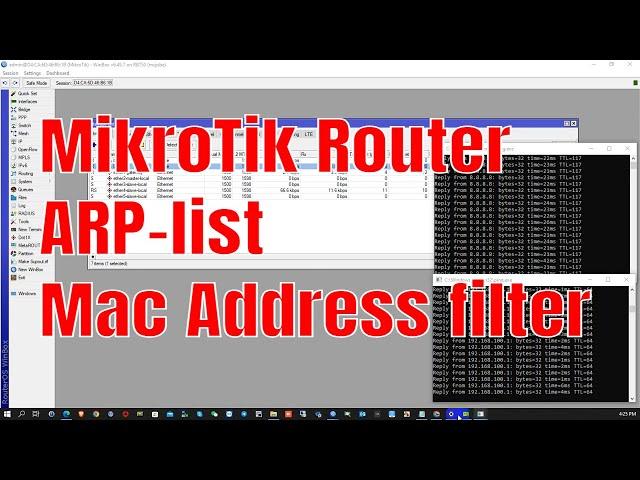 MikroTik Router ARP-List or MAC address filter to allow access internet and LAN