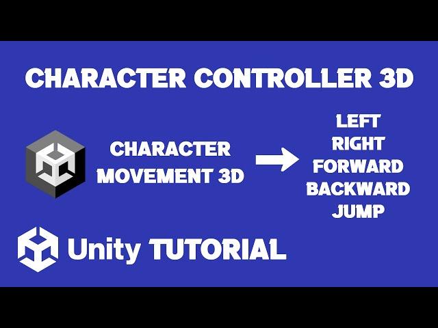 Unity Character Controller 3D | Unity Character Movement 3D | Unity3d Character Controller Jump