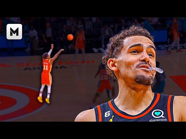 Trae Young Refusing To Shoot A 2-Pointer For 8 Straight Minutes 