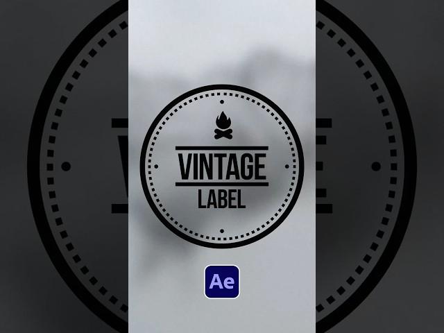 Create Vintage Label Animations in After Effects #tutorial