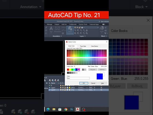 AutoCAD Tip No. 21 Offset with set Current layer #shorts #autocad #architecture #autocadcommands