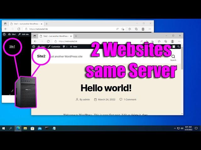 How to create multiple websites on one server