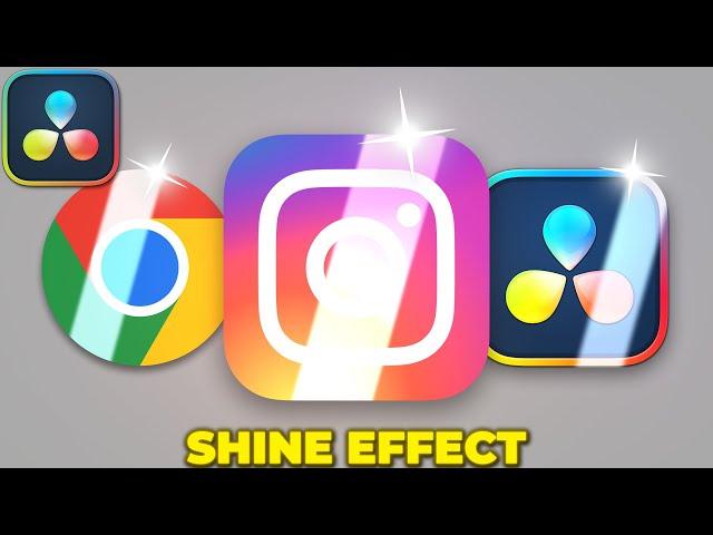 How to Make ICON SHINE Effect in Davinci Resolve | Logo Shine Effect