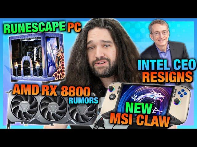 HW News - Intel CEO "Steps Down," New MSI Claw 258V, $7100 Computer Case, RX 8800 Rumors