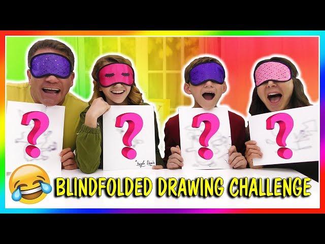 BLINDFOLDED DRAWING CHALLENGE | The Best Pikachu | We Are The Davises