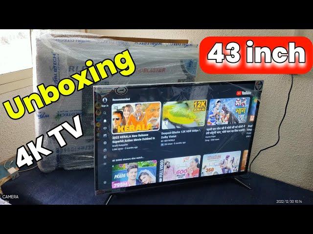 43 inch Android Smart Tv Unboxing World Tech 43 inch 4k Tv Unboxing world tech tv