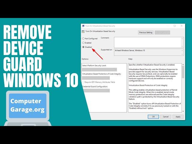 How to Remove Device Guard From Windows 10