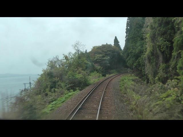 Japan Train. Anamizu - Wakura Onsen (Noto Railway) cab ride