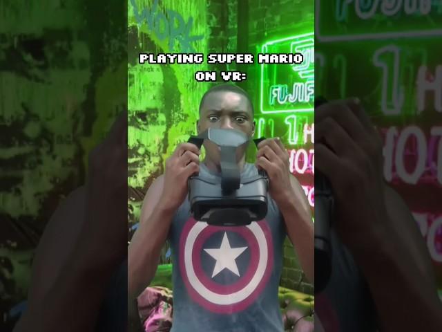 when you play super mario on vr #funny #foryou