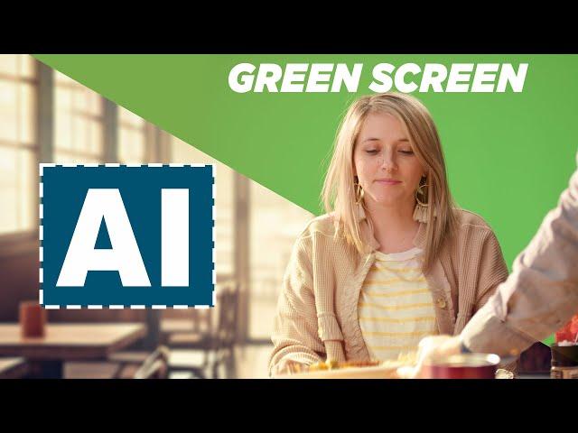 Using AI BACKGROUNDS with GREEN SCREEN