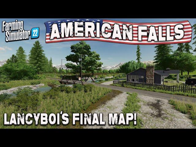 “AMERICAN FALLS” FS22 MAP TOUR! | NEW MOD MAP! | Farming Simulator 22 (Review) PS5.