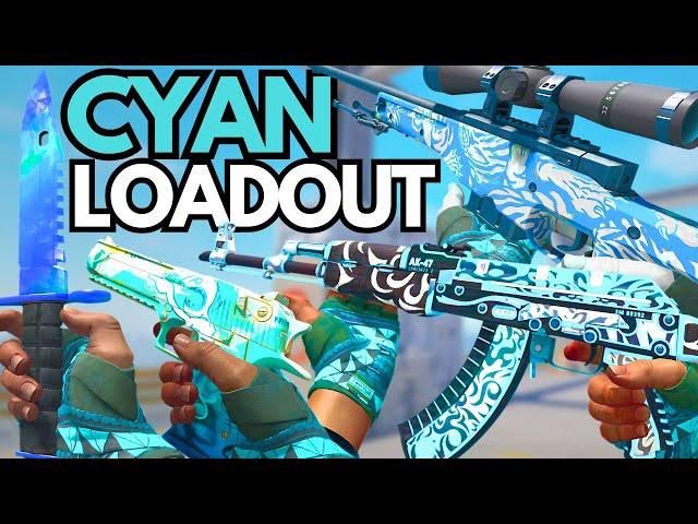 The BEST CYAN Inventory in 2025 (BUDGET Cyan Skins Loadout CS2)