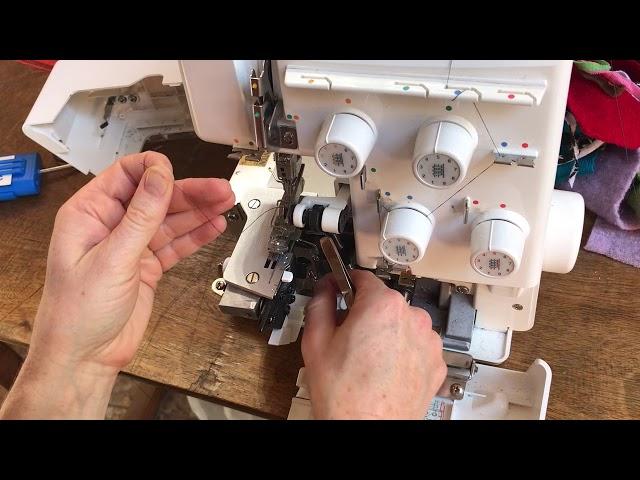 Juki Overlock Serger threading tutorial