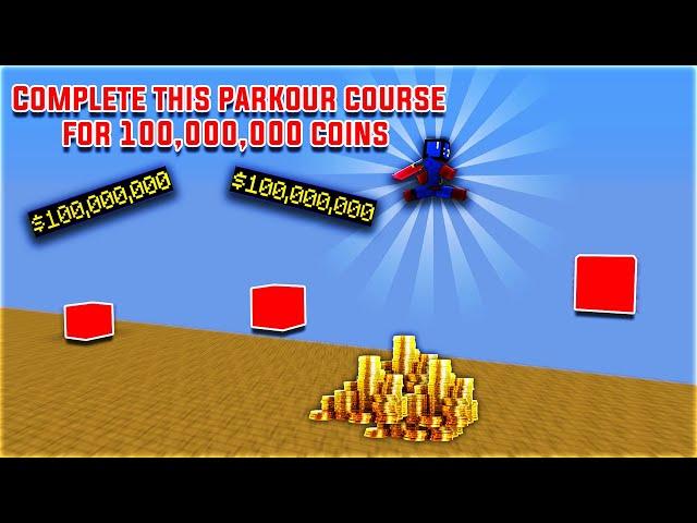 Complete this Parkour, Earn 100 MILLION Hypixel Skyblock Coins!