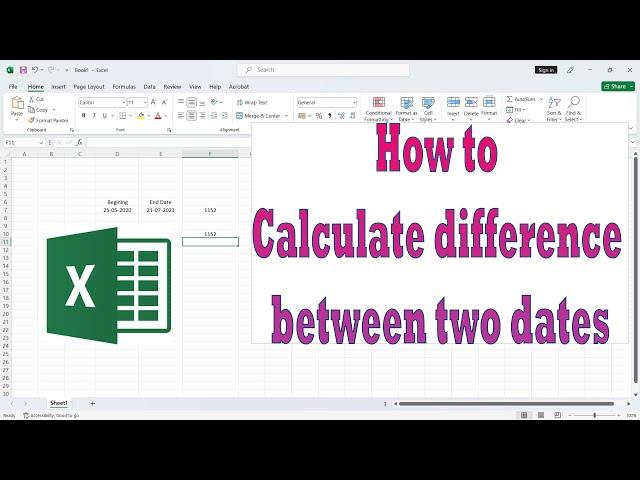 How to Calculate Number of Days Between Two Dates In Excel