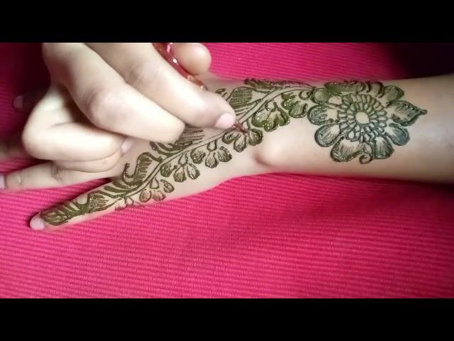 back mahadi design how to make simple back mehedi design #mehndi #varalvideo #hennadesign