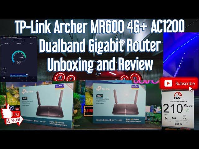 TP-Link Archer MR600 4G+ AC1200 Dual band Gigabit Router Unboxing and Review