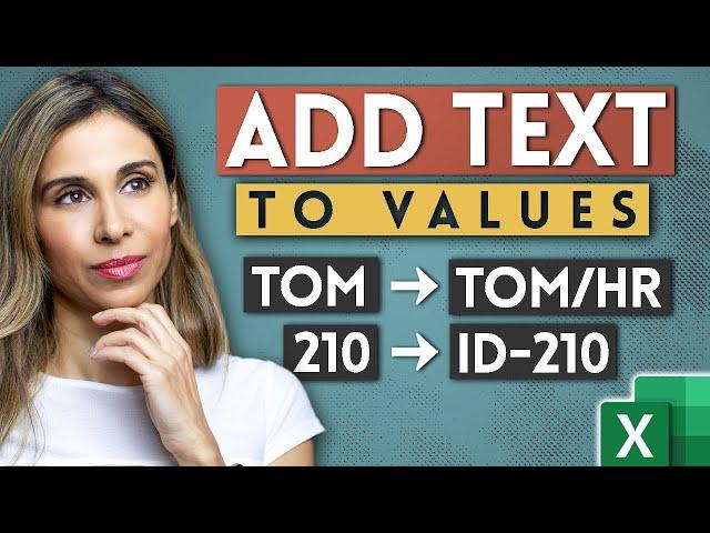 How to Add Text to the Beginning of Values in Excel (Includes a Hidden Trick)