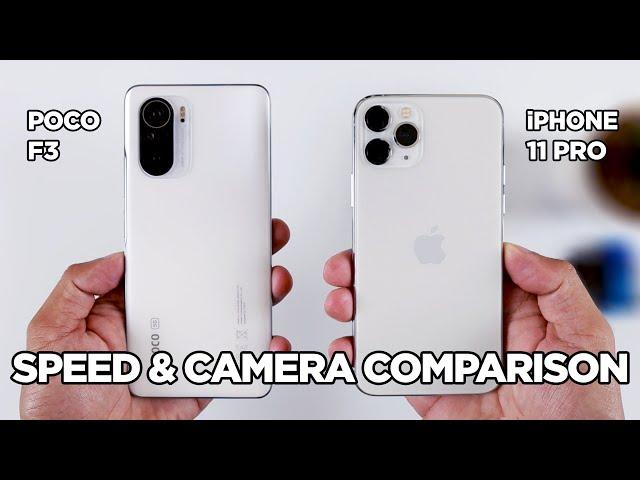 POCO F3 vs iPhone 11 Pro SPEED TEST & CAMERA Comparison | Zeibiz