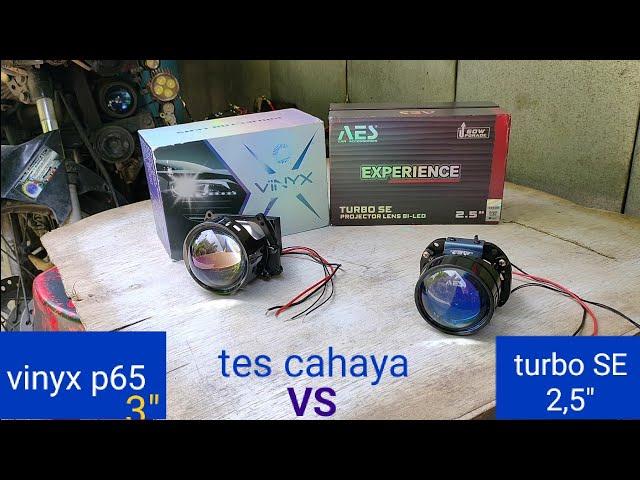 vinyx p65 VS turbo SE tes cahaya sinar otomotif