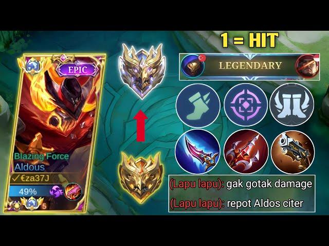 DAMAGE GAK GOTAK!! BUILD ALDOUS TERSAKIT 2024 | AUTO 1 HIT!! ALDOUS BEST BUILD 2024 - MLBB