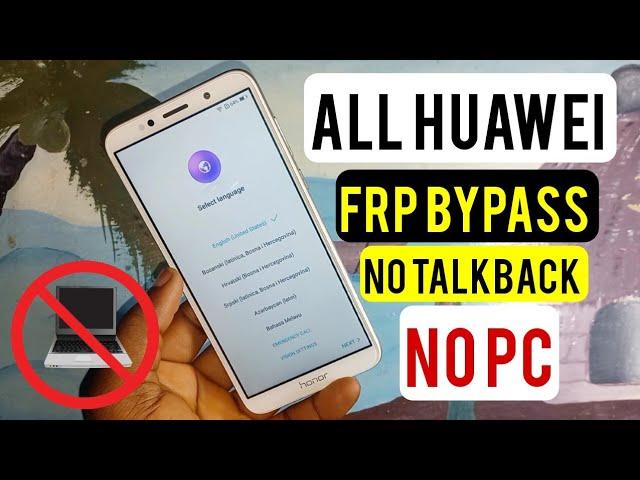 All Huawei Frp Bypass/Google Account Remove Without Pc ] No Talkback, YouTube Update Fix