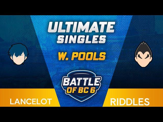 Lancelot (Chrom) vs Riddles (Kazuya) - Ultimate Singles Winners Pools - Battle of BC 6