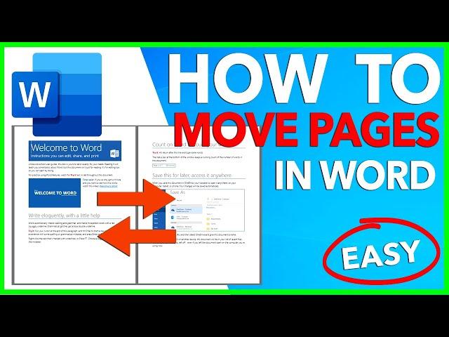 HOW TO REARRANGE PAGES IN WORD | MOVE PAGES IN WORD | REORDER PAGES IN MICROSOFT WORD