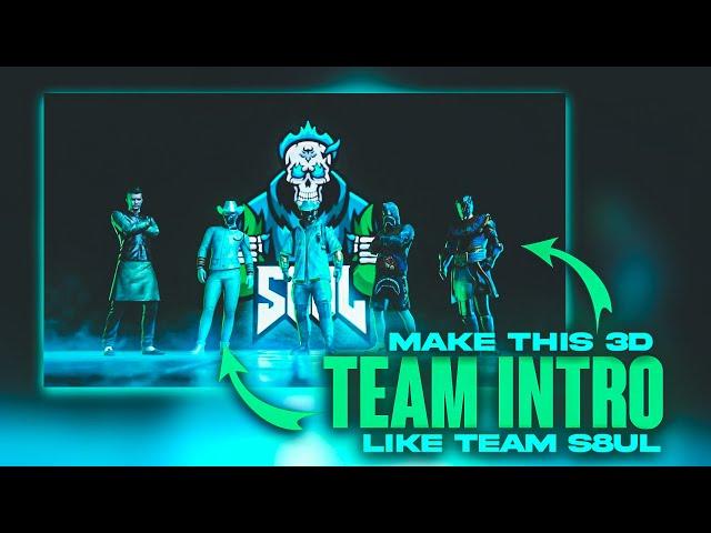 How to make BGMI 3D team lntro like @S8ULGG | make 3D team introduction like soul in blender in Hindi