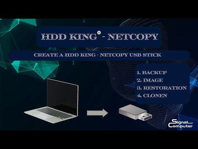 HDD King ® - Create Netcopy USB stick