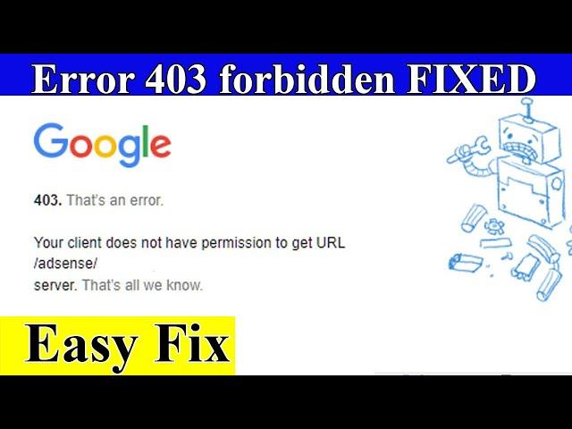 Error 403 forbidden in Any Web Page in Chrome - FIX |Easy Fix |  Fix Server Error 403