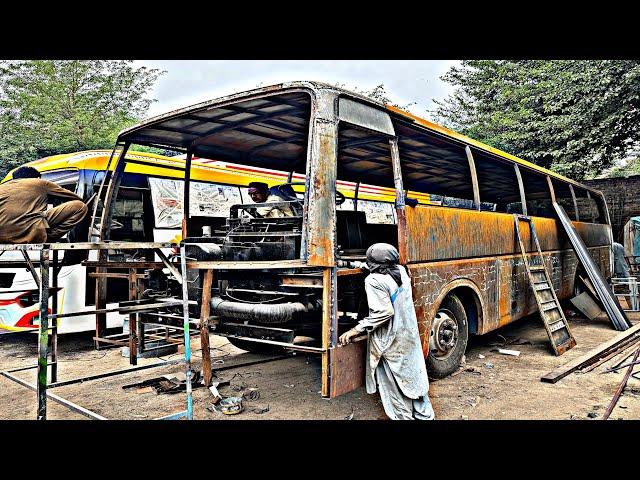 Handmade Passenger Sleeper Bus Manufacturing In Local Workshop Without Powerful Instruments