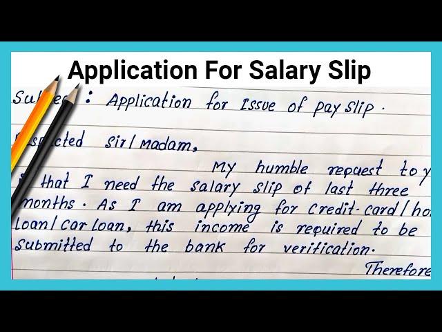 write application for salary slip |how to write application for salary slip easy english application