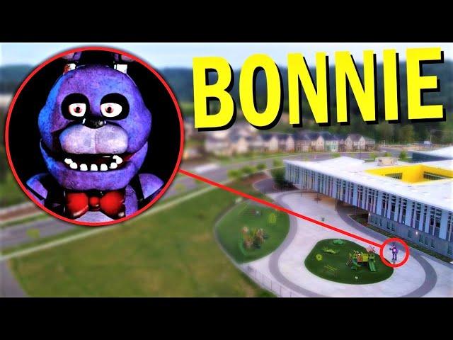 Drone Catches BONNIE (FROM FNAF) IN REAL LIFE!! *FNAF Is Real* FREDDY FAZBEAR’S PIZZA!