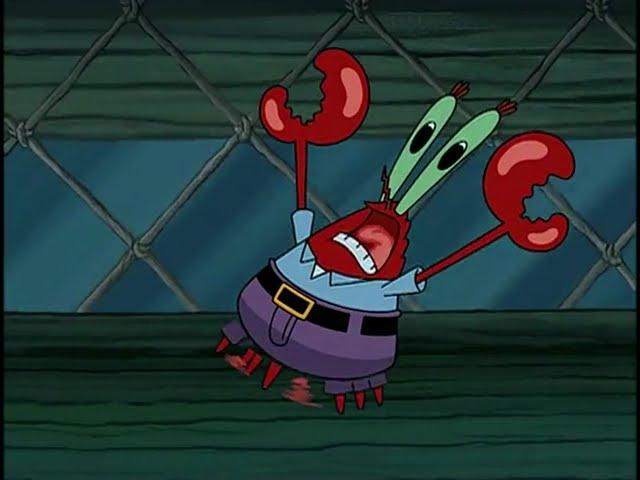 Mr  Krabs - (Breaks out of his armor and screams in horror) (READ DESCRIPTION)