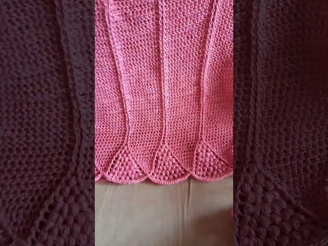 Летний топ крючком "Рельефный квадрат." #shorts #вязаниекрючком #crochet