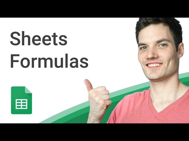 Google Sheets Formulas Tutorial