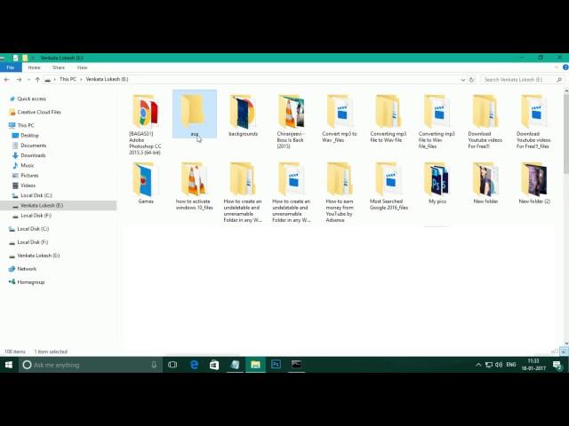 How to delete an Undeletable and unrenamed folder in pc