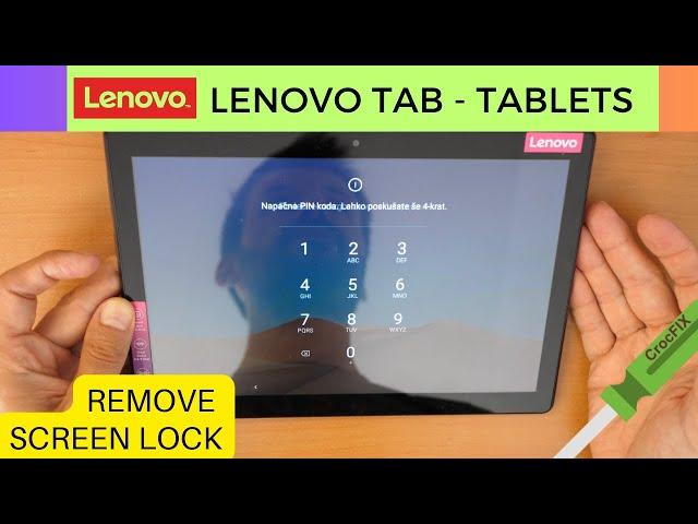 Lenovo TAB tablet - Remove SCREEN LOCK / PIN / PASSWORD / ERASE / UNLOCK