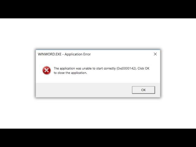 The application was unable to start correctly (0xc0000142) in Windows 11/10/8/7  | 2024