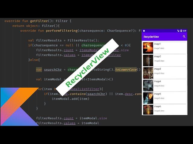 Recyclerview + SearchView + ClickListener || Recyclerview with SearchView and ClickListner